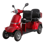 e-tors t42 in het rood zijaanzicht met 2 zit plekken puramobi