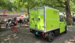 e-tors tc.01 buiten bij een aantal kraampjes handig voor cargo vervoer puramobi