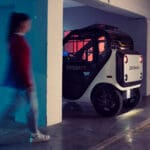 Tazzari zeromax geparkeerd in de garage