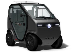 tazzari zeromax in het zwart afgebeeld puramobi