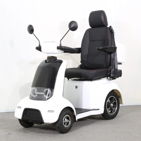 e-tors t65 zij vooraanzicht voertuig in het wit puramobi