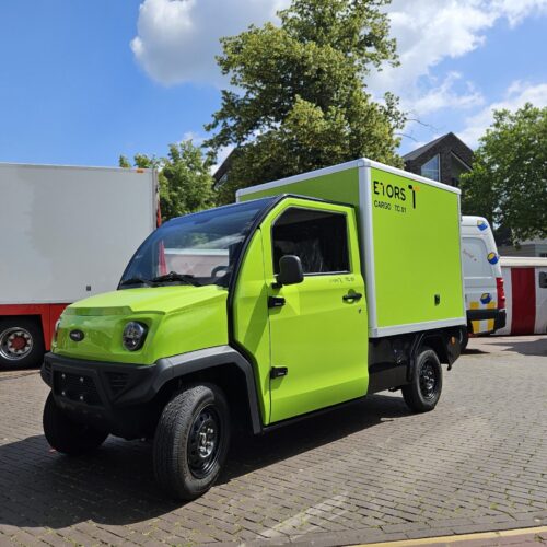 Groene etors cargo tc.01 buiten opgesteld puramobi