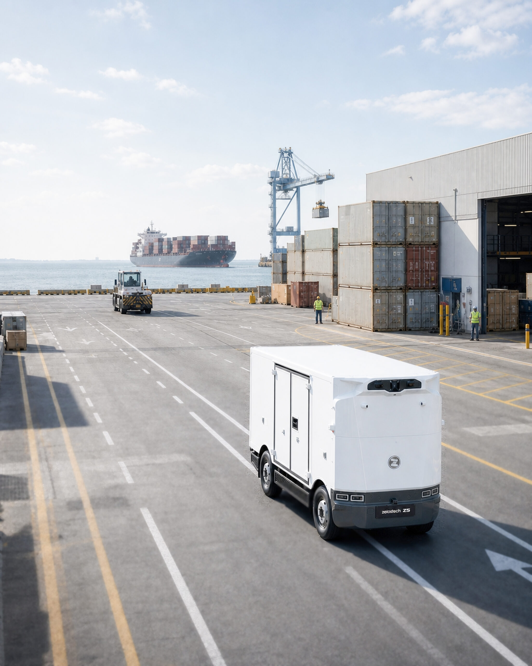 Zelostech RoboVan in logistieke omgeving