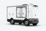 Zelostech Z5 Cold-Chain RoboVan schuin van rechtsvoor, met dakkoelunit en gesloten geïsoleerde zijdeuren.