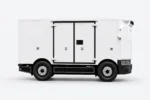 Rechterzijaanzicht van de Zelostech Z5 RoboVan met dubbele laaddeuren