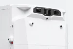 Detail van de camera’s en sensoren aan de voorzijde van de Zelostech Z5 RoboVan