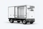 Zelostech Z10 Cold-Chain RoboVan met geopende geïsoleerde zijdeuren en zicht op de lege laadruimte.