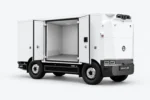 Zelostech Z5 RoboVan met geopende zijdeuren en zicht op de lege laadruimte