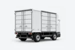 Zelostech Z10 RoboVan schuin van rechtsachter, met achterdeuren en dubbele zijdeuren.