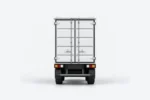 Zelostech Z10 RoboVan recht van achteren, met gesloten dubbele achterdeuren en achterlichten.